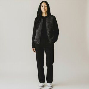 Bebe Sport Zip-Up Jacket – Women’s 2X – Black/Gray – Preloved‎